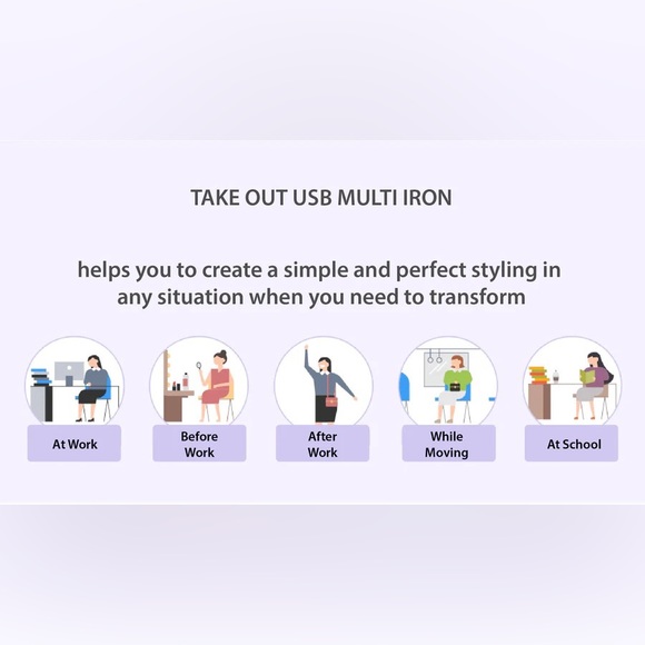 New!!Portable KOSETTE X UNIX USB MULTI IRON PINK/WHITE - Picture 10 of 10